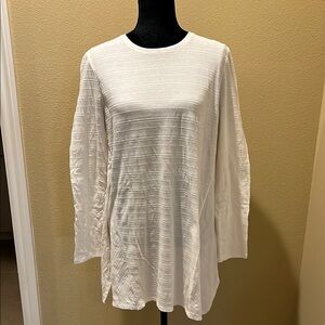 J. Jill White Long Sleeve Boxy Tunic